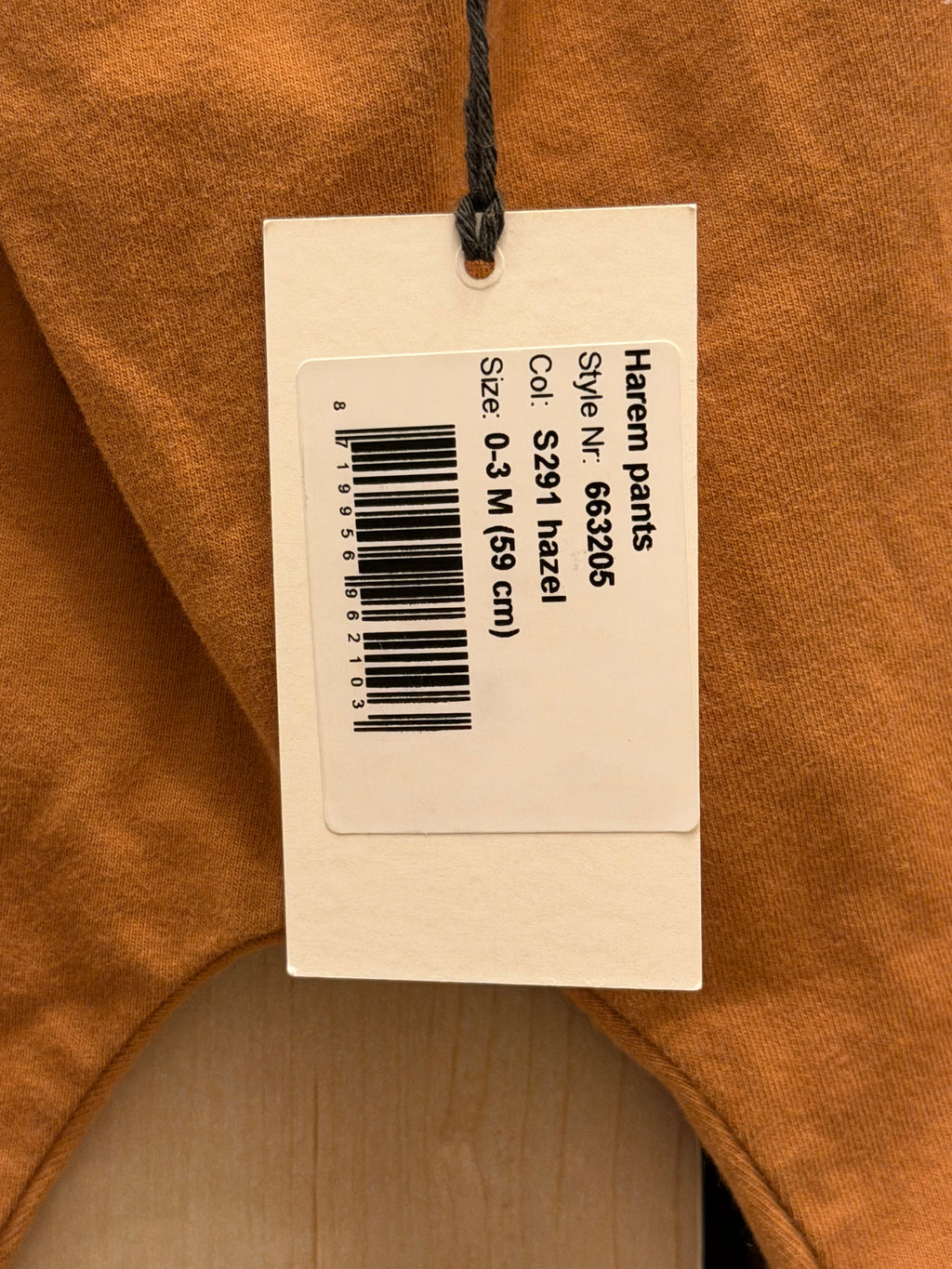 NWT Phil & Phae Organic Cotton Rust Harem Pants with Side Tie / 0-3m