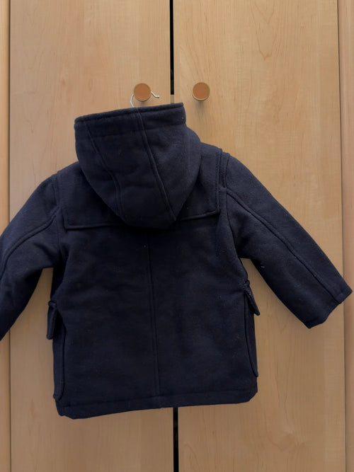 Baby Gap Navy Wool Blend Toggle Hooded Coat — 2T