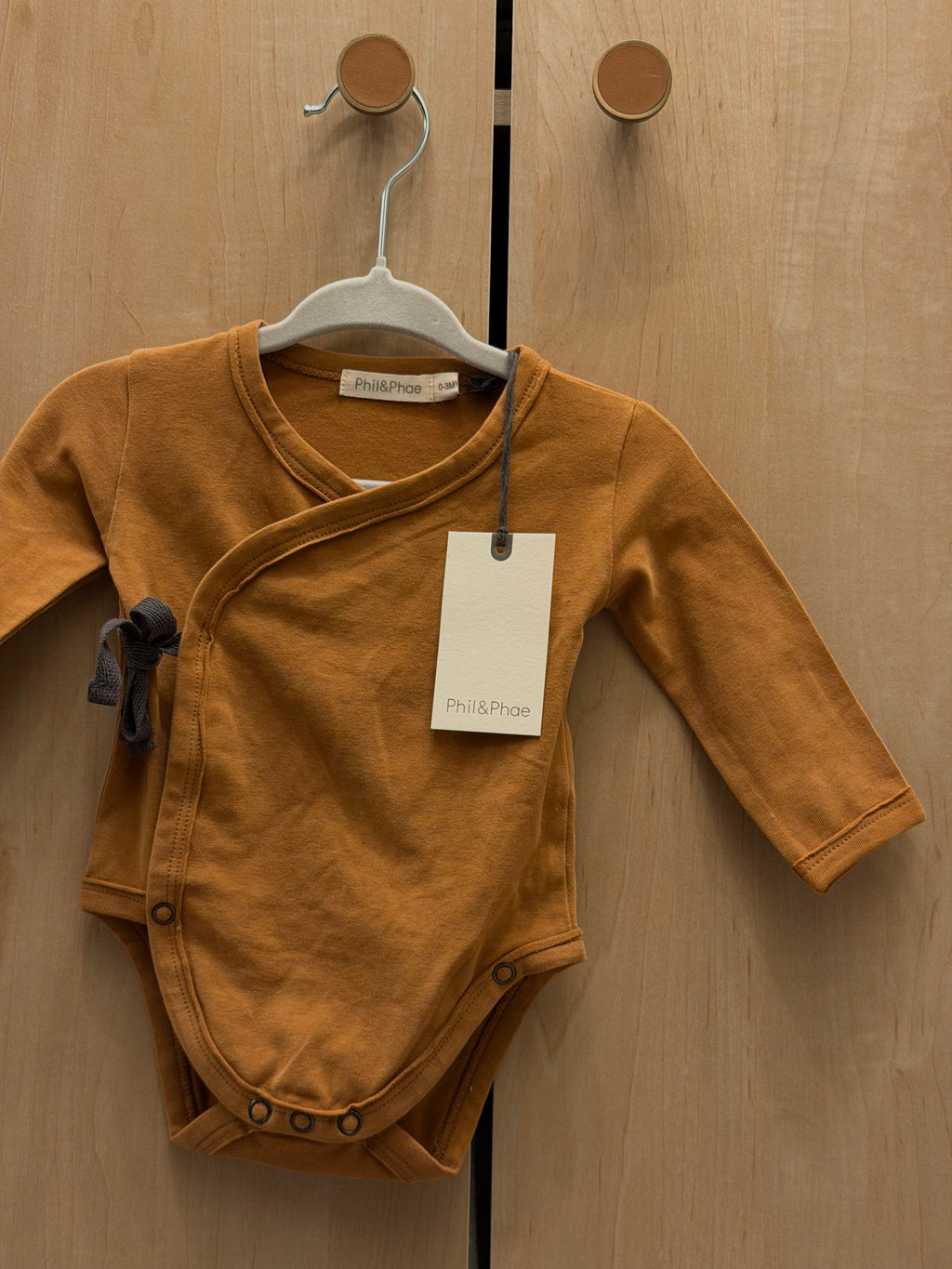 NWT Phil & Phae Rust Wrap Tie Bodysuit — 0-3m