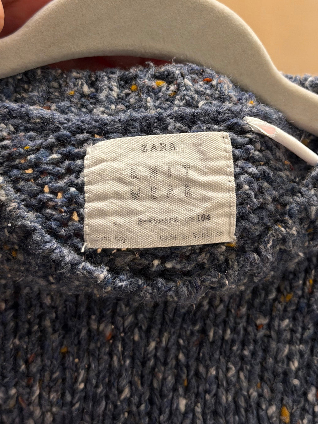 Zara ‘Alpes’ Flecked Grey Crewneck Sweater — 3T