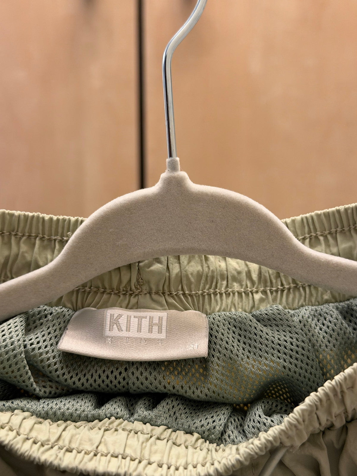 KITH Sage Green Water Resistant Cargo Pants — 2T