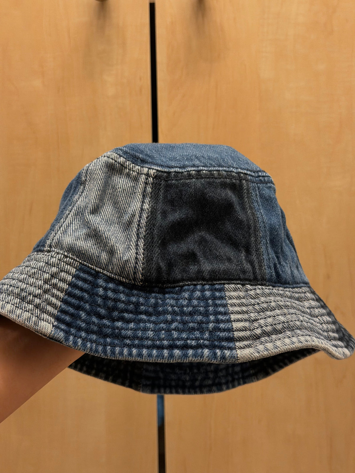 H&M Blue Denim Patchwork Bucket Hat — 2T-3T