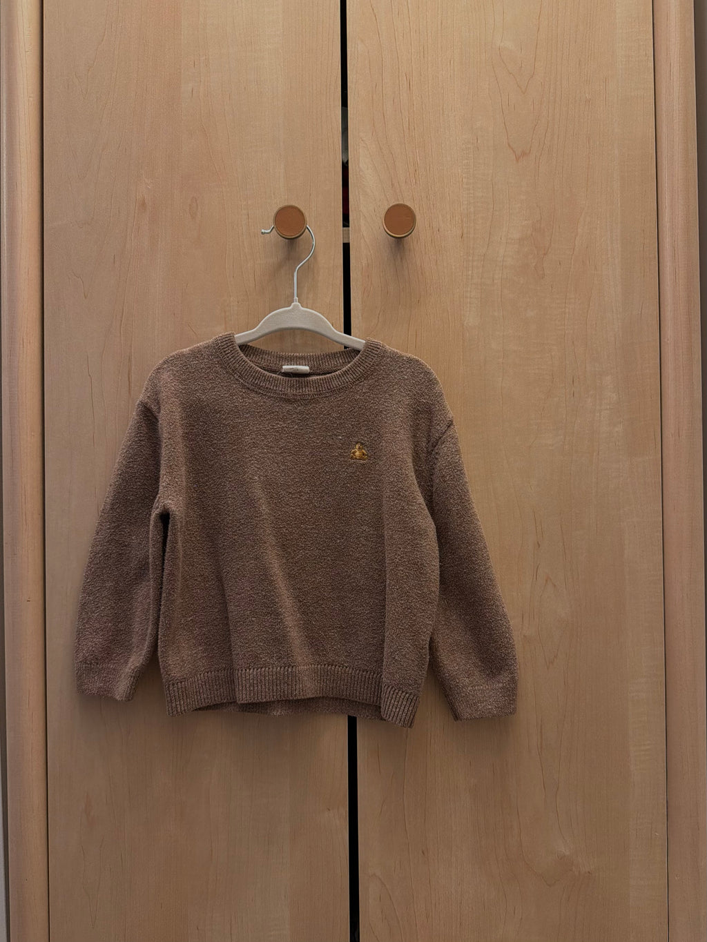 Baby Gap Brown Cotton Blend Crewneck Sweater — 2T