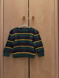 Ralph Lauren Navy Blue Green & Yellow Striped Sweater — 2T