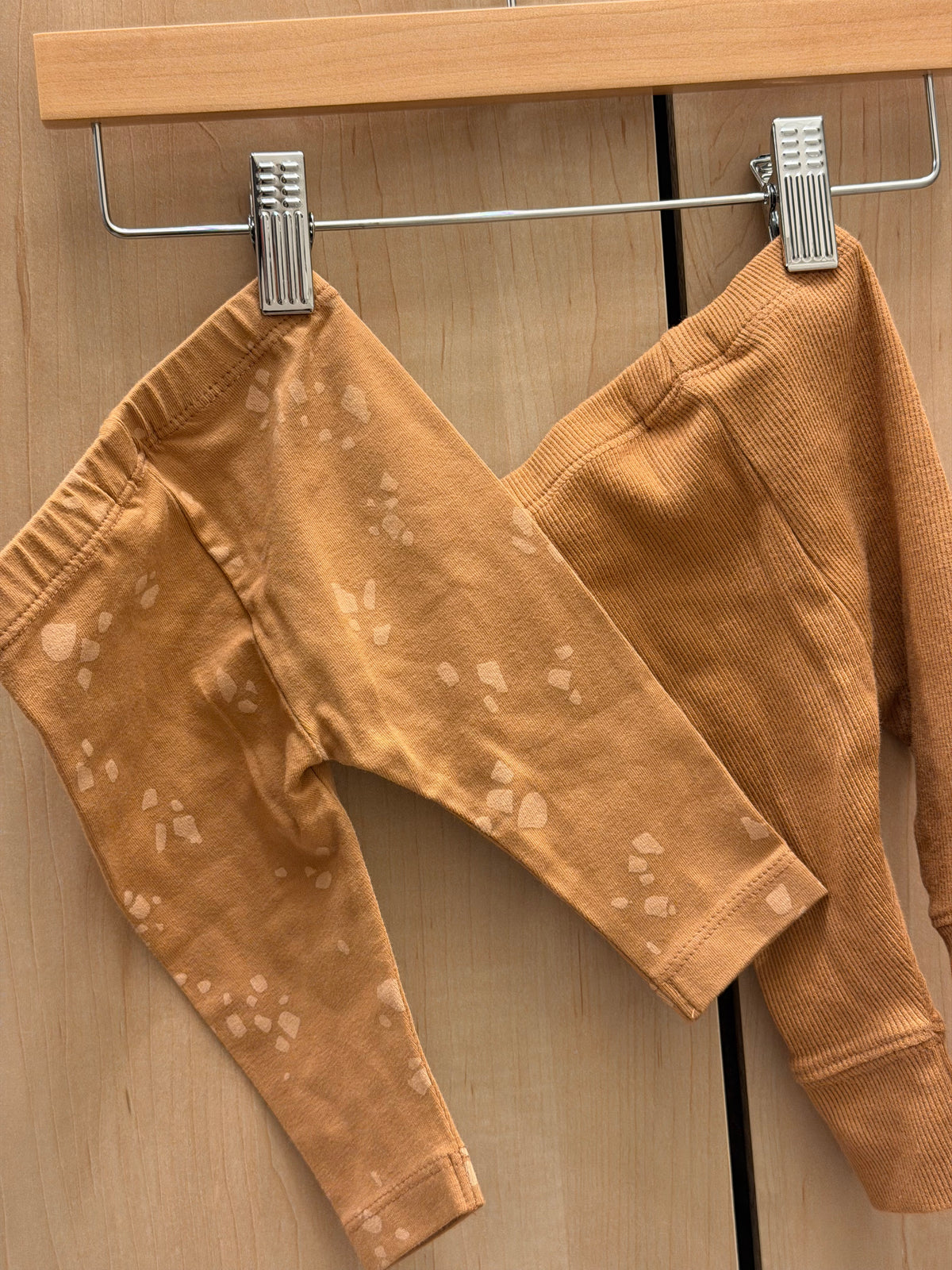 Phil & Phae Organic Cotton Rust Leggings Set of 2 — 0-3m