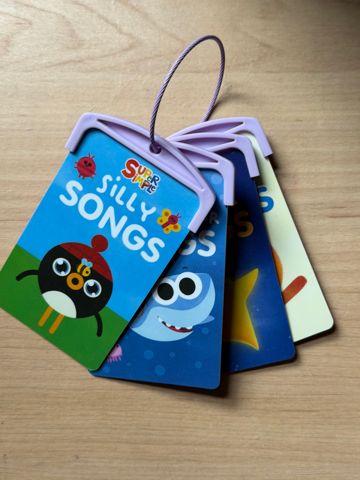 Super Simple Songs — 4 Yoto Cards with Ring and Cardholders
