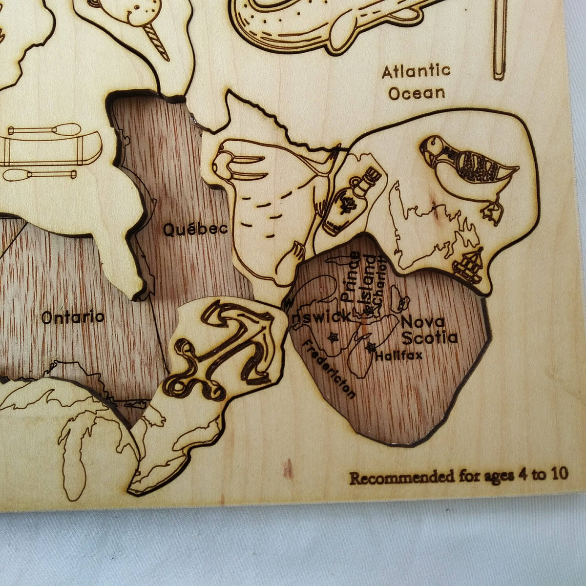 (New) Toy Maker of Lunenburg Kids Canada Map Puzzle with Native Animals