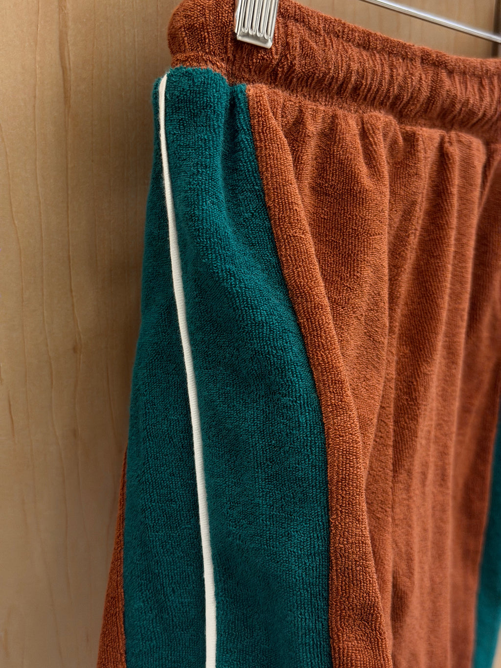 Zara Retro-Style Brown and Green Terry Straight Leg Joggers — 3T