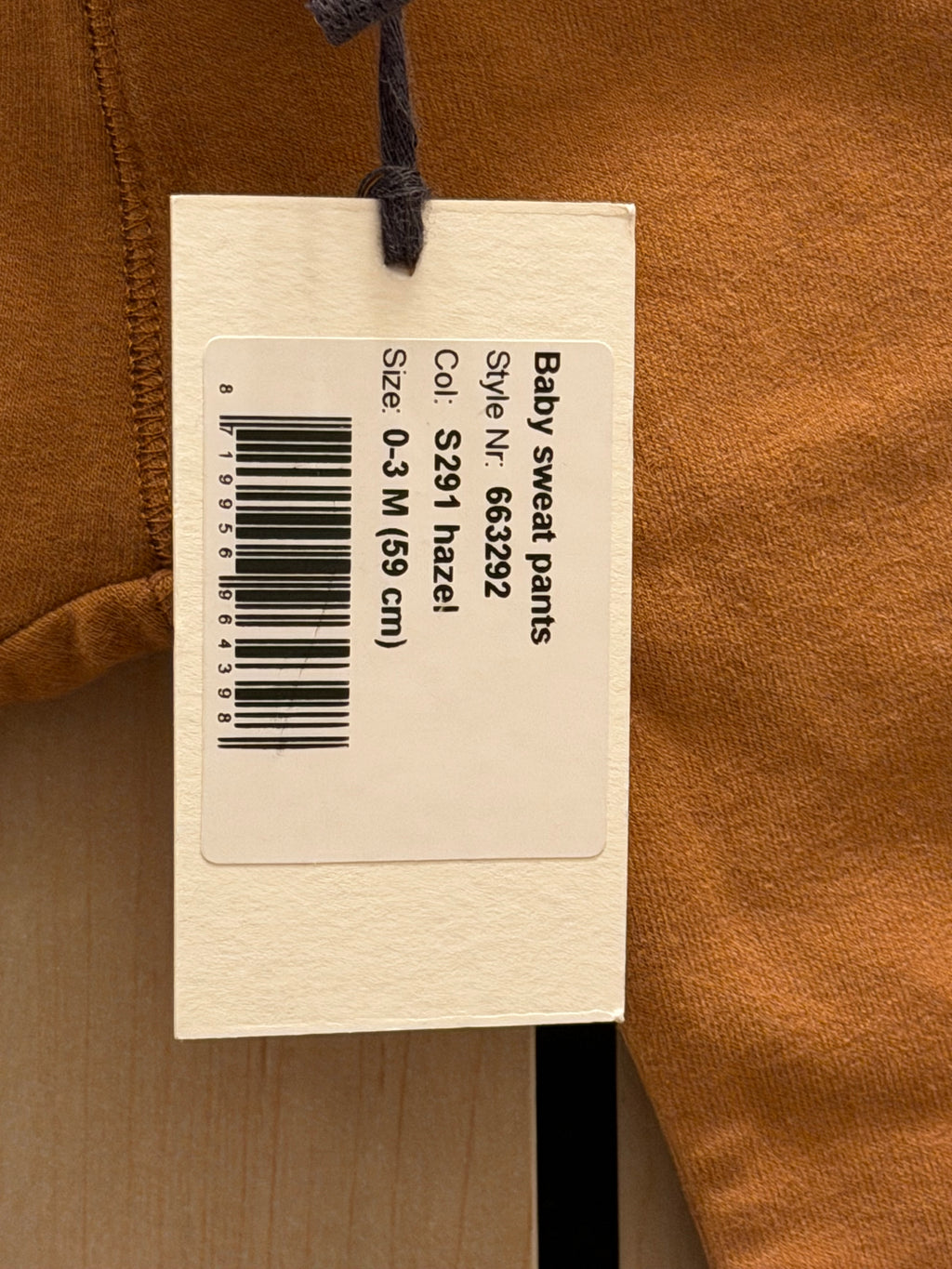 NWT Phil & Phae Organic Cotton Rust Harem Rust Jogger Pants / 0-3m