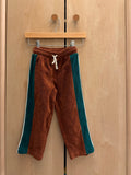 Zara Retro-Style Brown and Green Terry Straight Leg Joggers — 3T