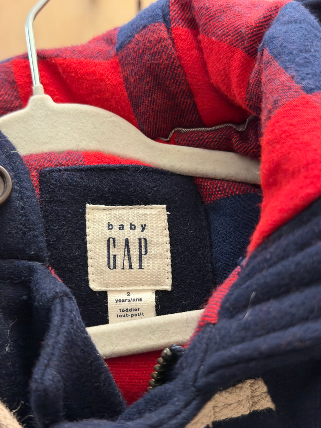 Baby Gap Navy Wool Blend Toggle Hooded Coat — 2T