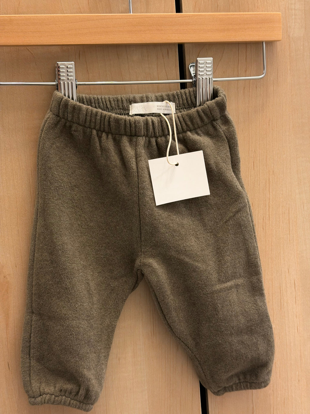 NWT Zara Soft Touch Olive Green Joggers — 1-3m