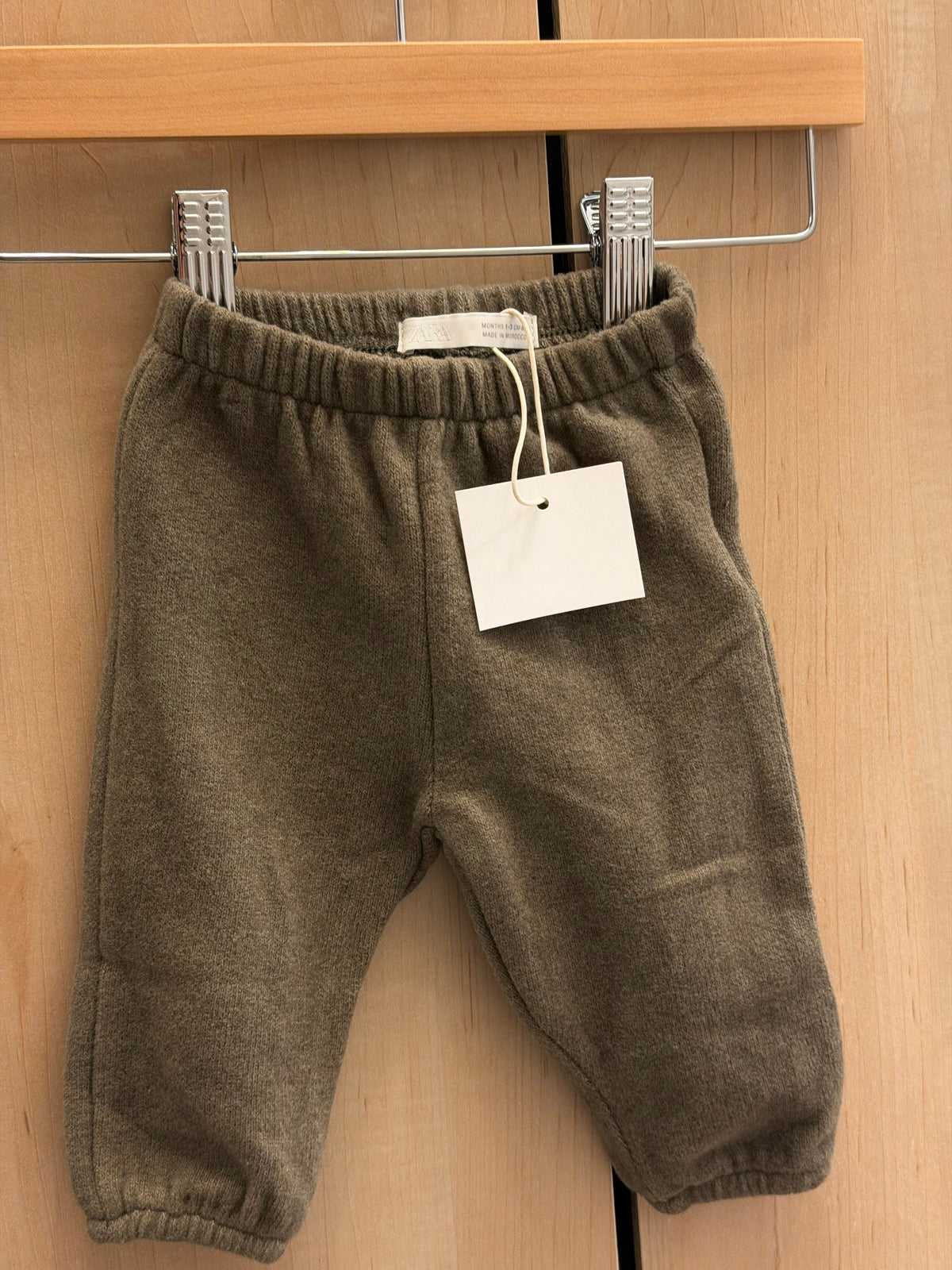 NWT Zara Soft Touch Olive Green Joggers — 1-3m