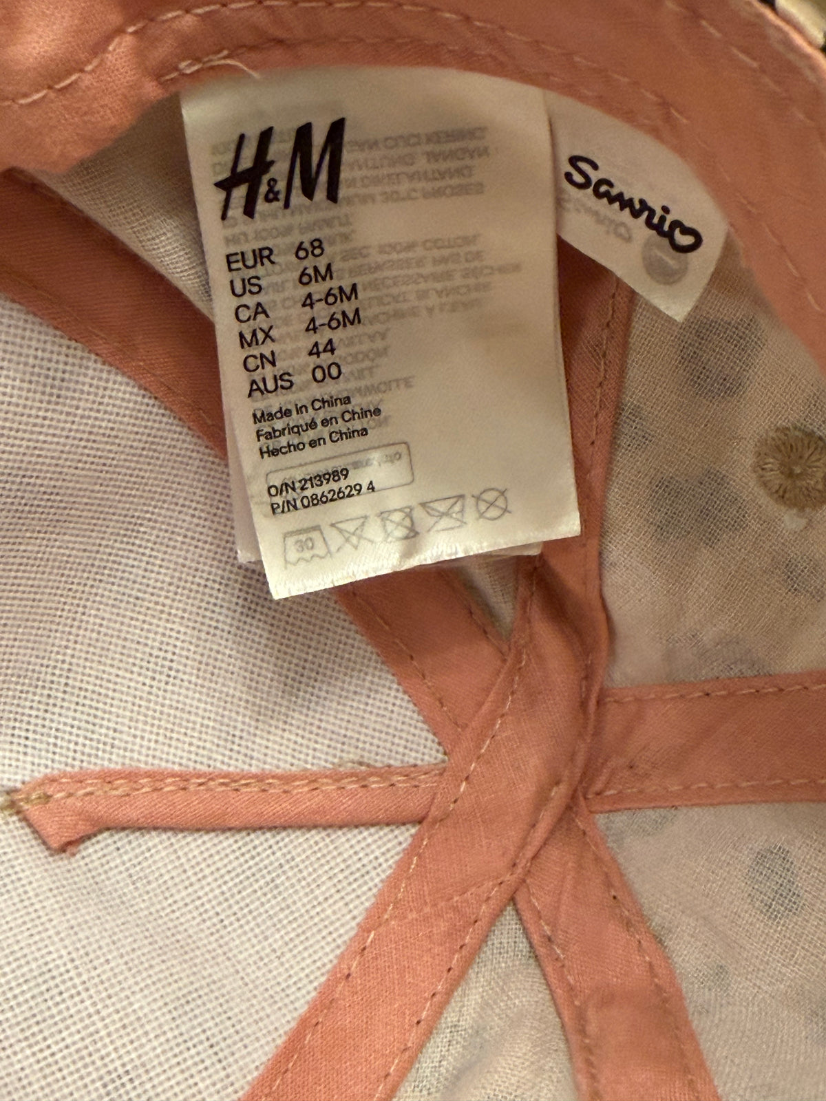 Sanrio H&M Hello Kitty Leopard Print Cap / 4-6m