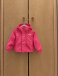 The North Face Pink Waterproof Hooded Rain Coat and Fleece Jacket Set — 3-6m