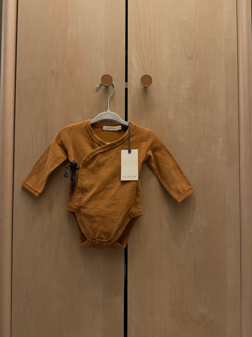 NWT Phil & Phae Rust Wrap Tie Bodysuit — 0-3m