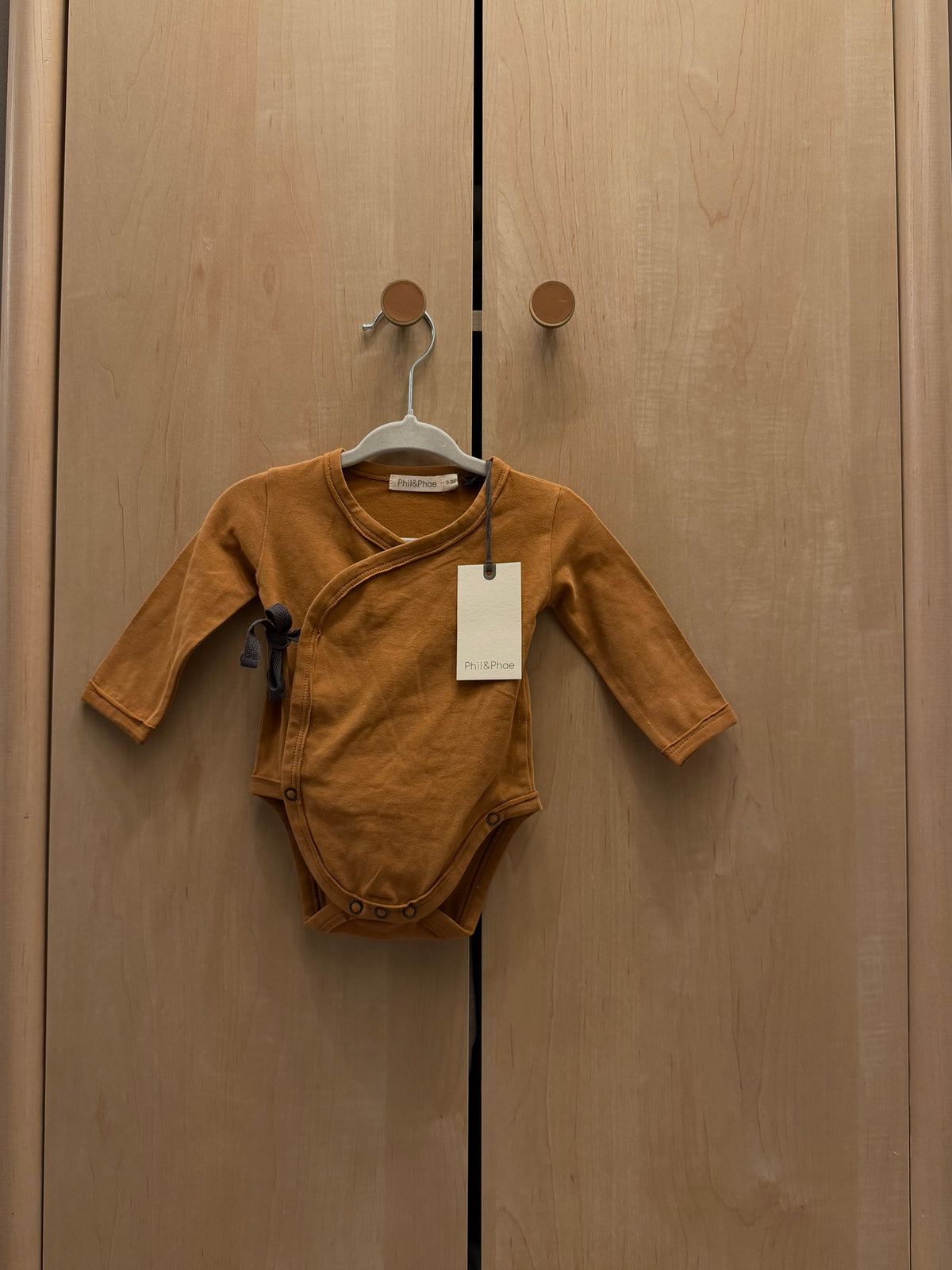 NWT Phil & Phae Rust Wrap Tie Bodysuit — 0-3m