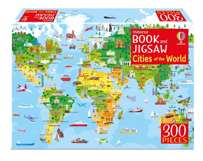 (New) Unopened Usborne Cities of the World Book and Jigsaw Puzzle Set