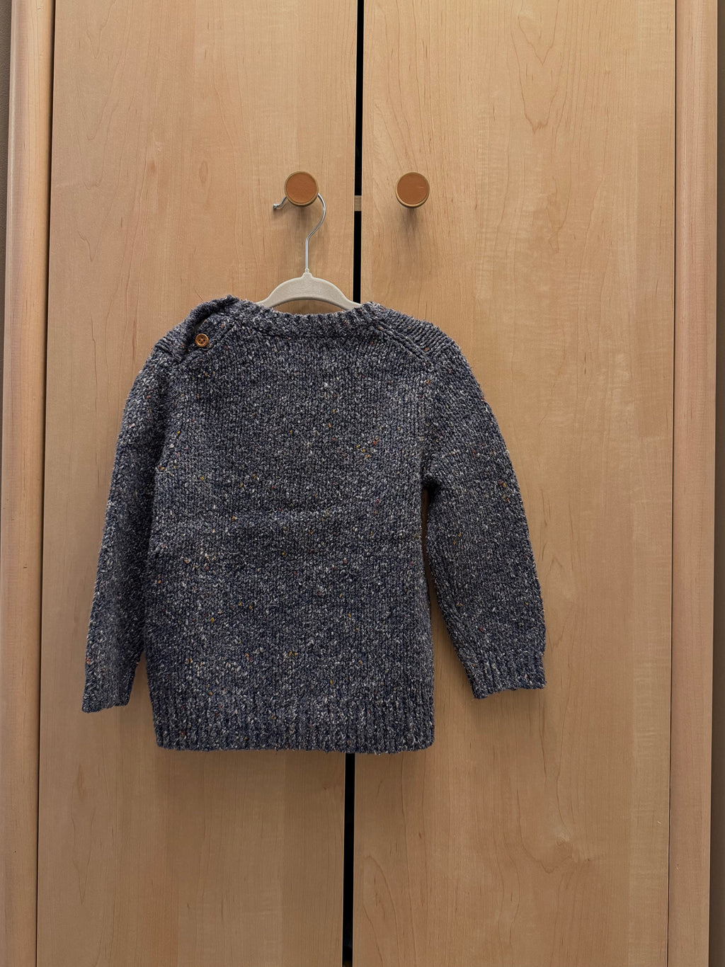 Zara ‘Alpes’ Flecked Grey Crewneck Sweater — 3T