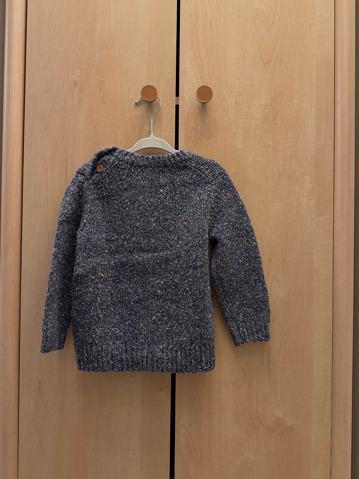 Zara ‘Alpes’ Flecked Grey Crewneck Sweater — 3T