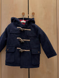 Baby Gap Navy Wool Blend Toggle Hooded Coat — 2T