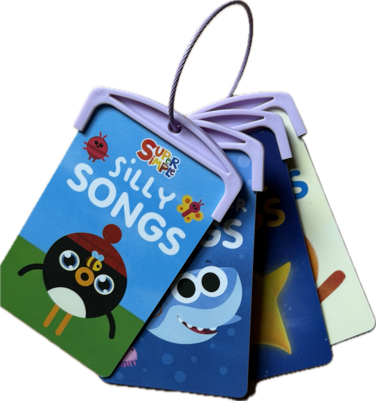 Super Simple Songs — 4 Yoto Cards with Ring and Cardholders