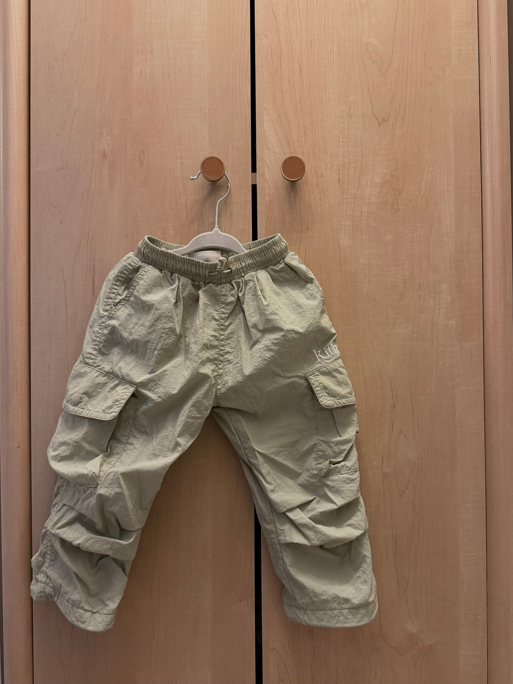KITH Sage Green Water Resistant Cargo Pants — 2T