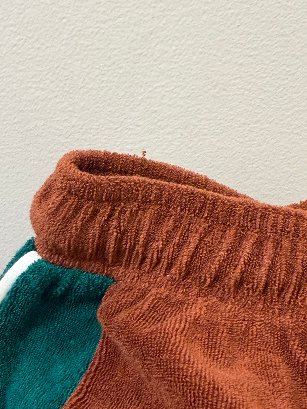 Zara Retro-Style Brown and Green Terry Straight Leg Joggers — 3T