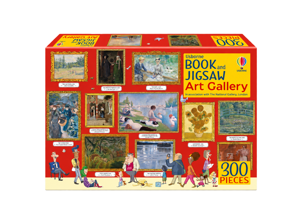 (New) Unopened Usborne Art Gallery Book and Jigsaw Puzzle Set